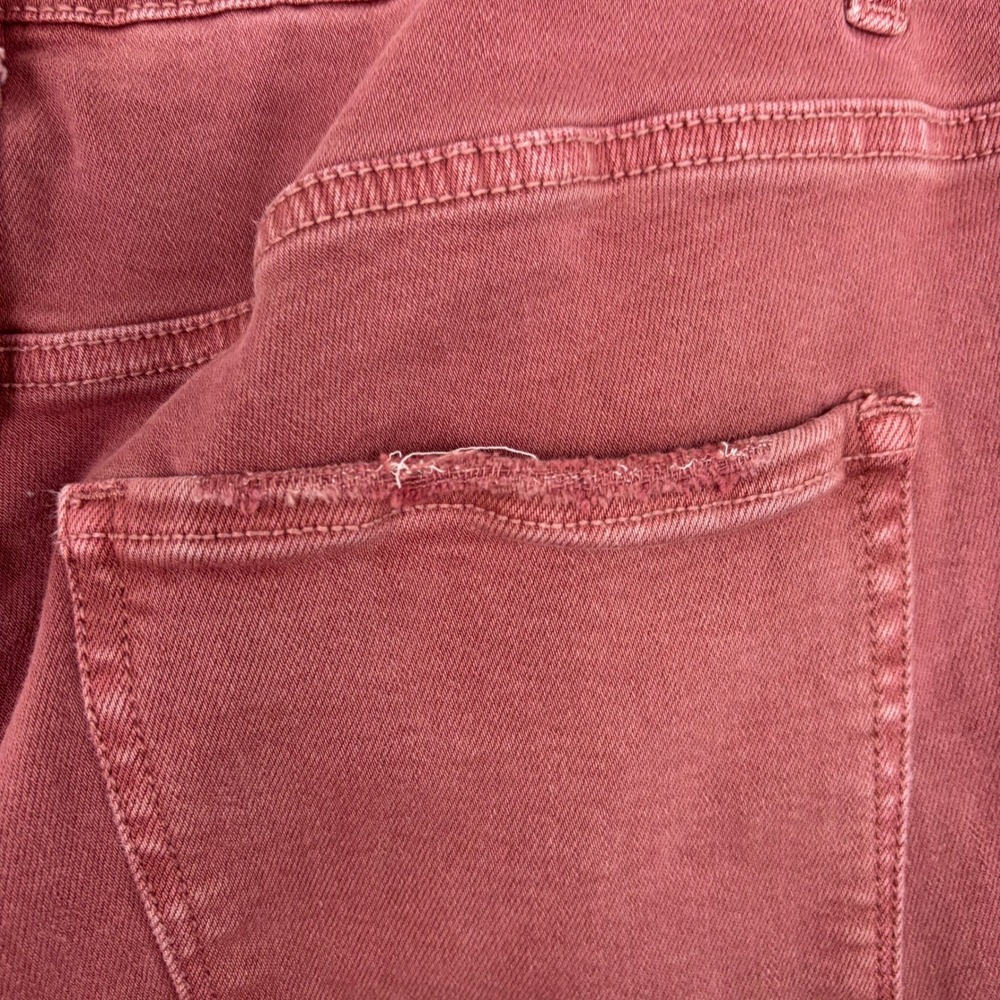 Lovervet by Vervet Straight Ankle Crop Raw Hem Jeans Mauve Pink Size 18W - Picture 7 of 8